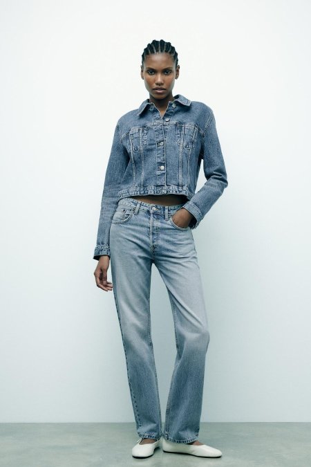 ZARA MID-RISE STRAIGHT LEG JEANS