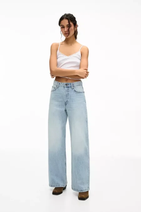Jeans baggy a vita media