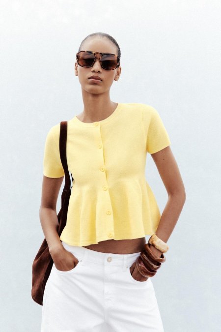 PEPLUM CARDIGAN