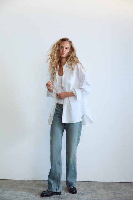 TRF LOW-RISE WIDE LEG JEANS