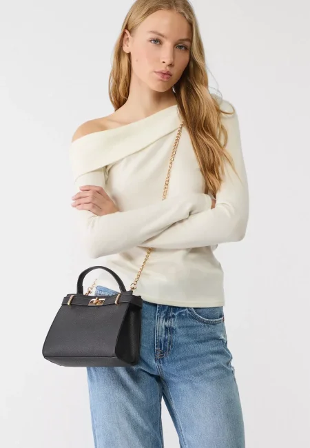 RIGID CROSSBODY BAG WITH BELT