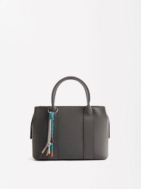 Tote bag with strap M Visit > Black | Parfois