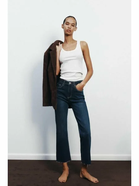 ZARA CROP FLARE JEANS