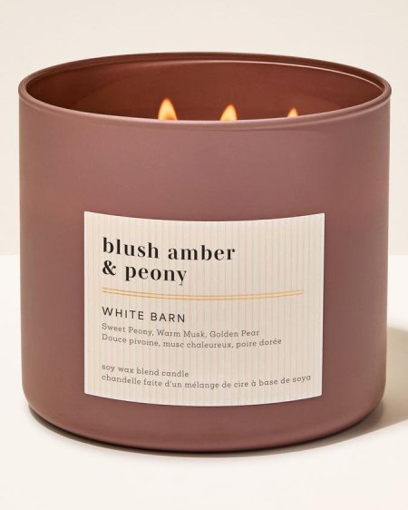 Blush Amber and Peony 3-Wick Candle