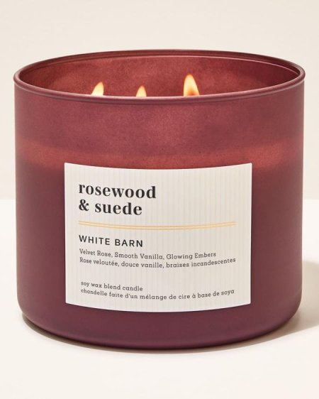 Rosewood and Suede 3-Wick Candle