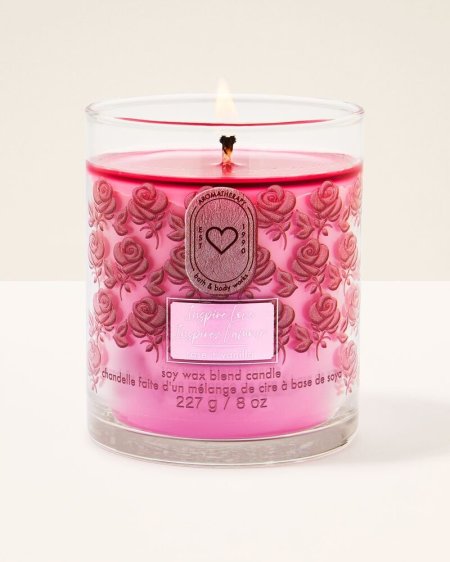 Inspire Love - Rose + Vanilla Single Wick Candle