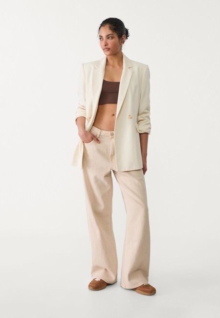 Slim fit crossover blazer