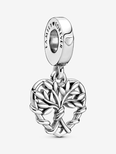 Pandora Heart Family Tree Dangle Charm Sterling silver