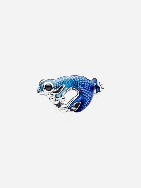 PANDORA Silver metallic lizard charm