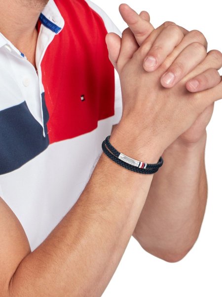 Tommy Hilfiger leather bracelet / men