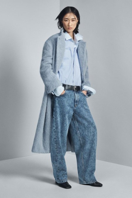STRAIGHT COAT WITH MANTECO WOOL ZW COLLECTION