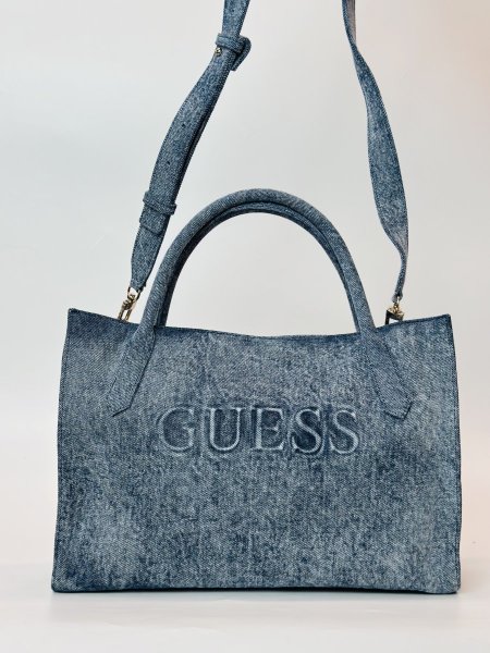 Jodi washed denim GUESS bag