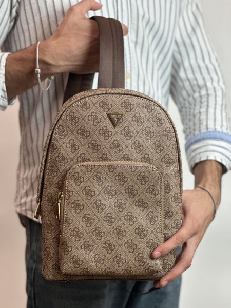 Backpack monogram GUESS bag