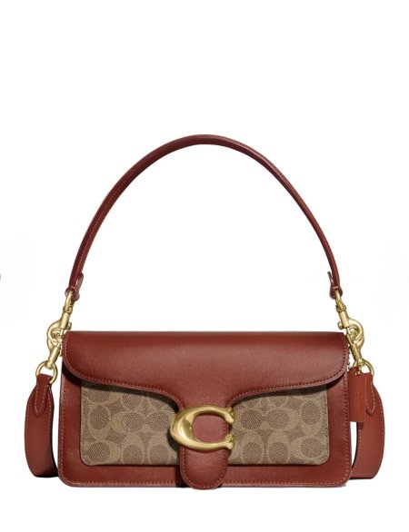 Tabby Shoulder Bag 26 In Signature Canvas - Brass/Tan/Rust Coach