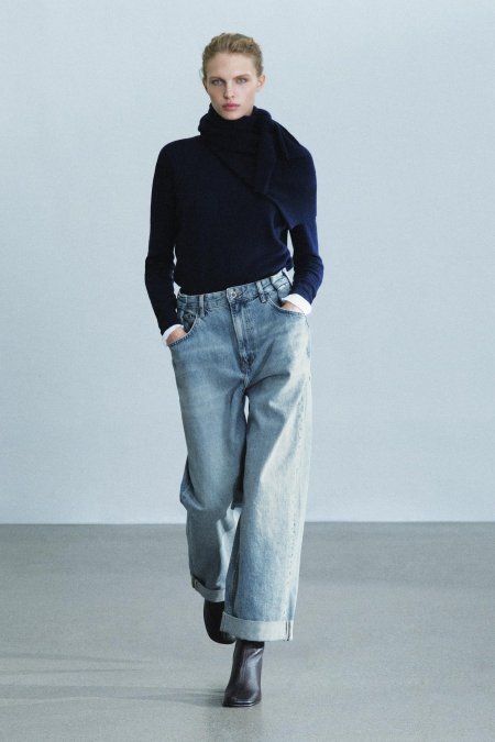 ZW COLLECTION HIGH-WAIST BAGGY-FIT JEANS