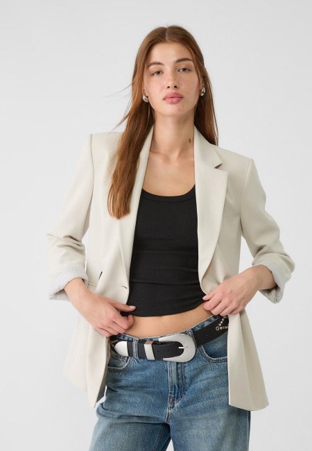 SLIM FIT DOUBLE-BREASTED BLAZER