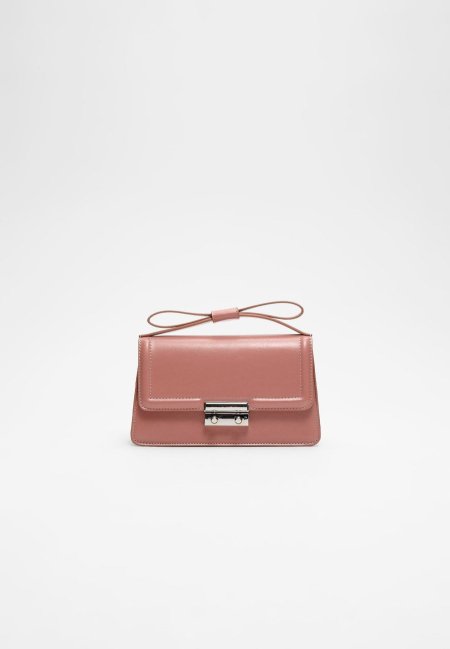 CROSSBODY BAG WITH BOW STRAP - Pink <br> <span class='text-color-warm'>نفدت الكمية</span>