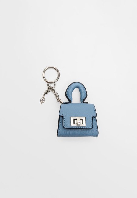 MINI HANDBAG KEY RING - Blue