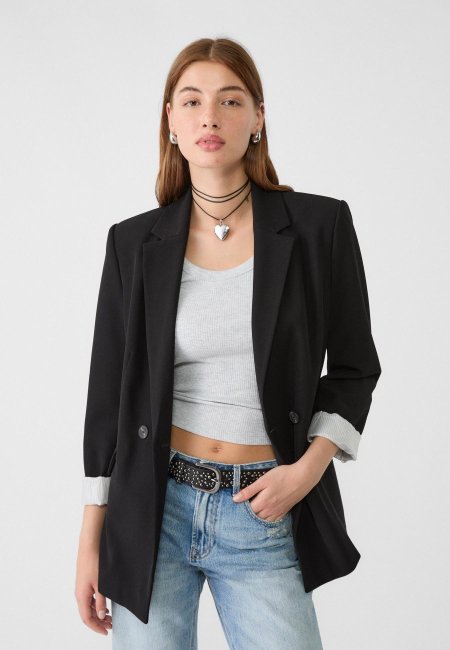 Slim fit double-breasted blazer