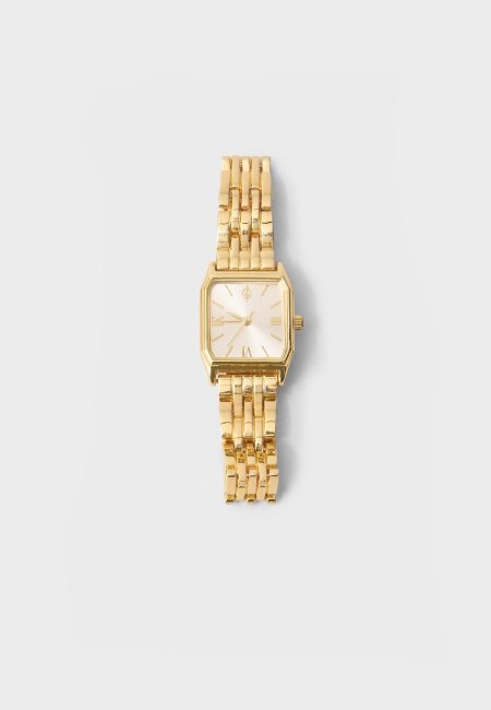 Square watch with chain strap
