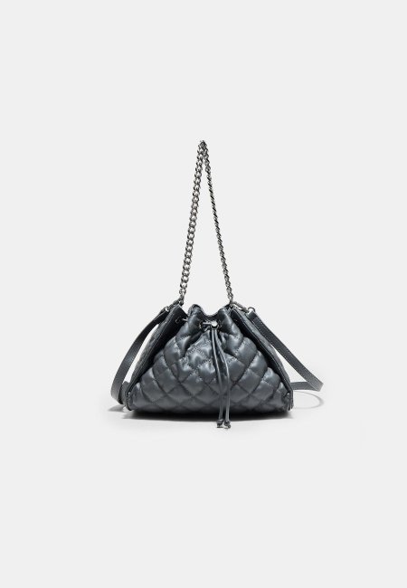 Quilted gathered shoulder bag - G