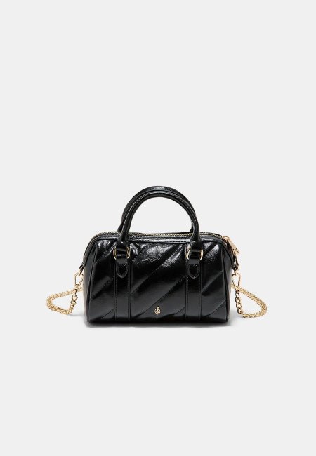 Quilted bowling bag Black