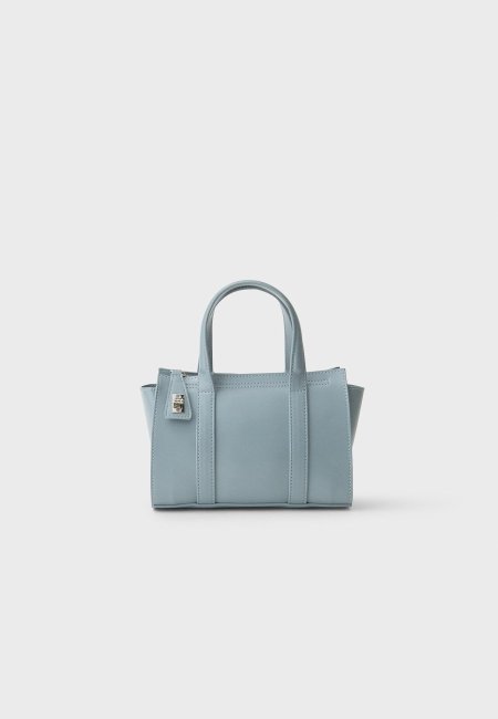 Mini tote bag with closure Sky blue