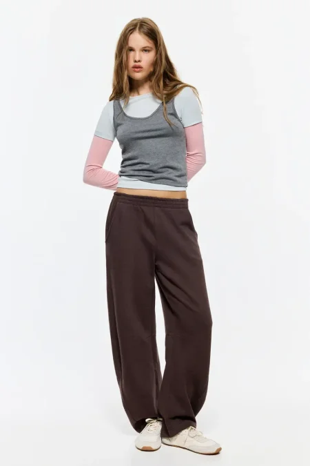 Barrel-cut sweatpants