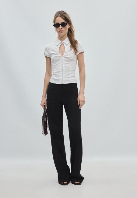 Wide-leg trousers Black