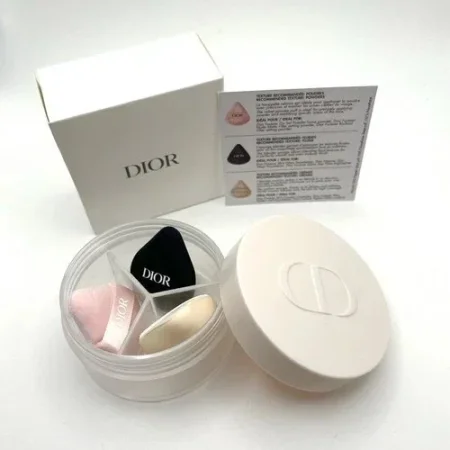 Dior Forever Mini Puffs Set 3pc Puffs For Fluids, Creams , Powders + Travel Case