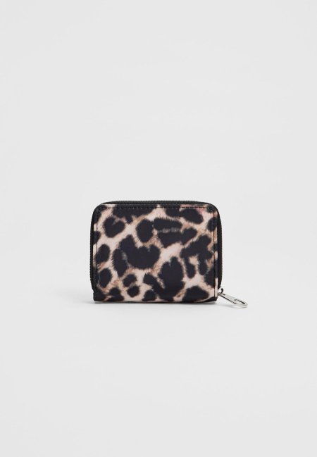 Rectangular card wallet with polka dot print