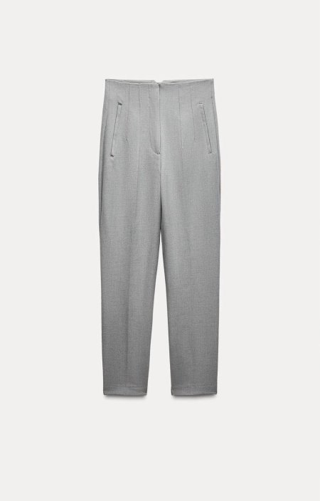 HIGH-WAIST TROUSER  - Anthracite grey