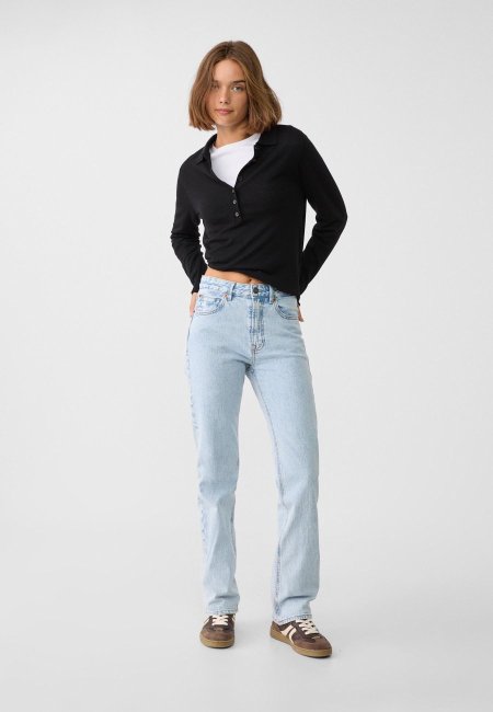 D98 straight-leg vintage effect jeans